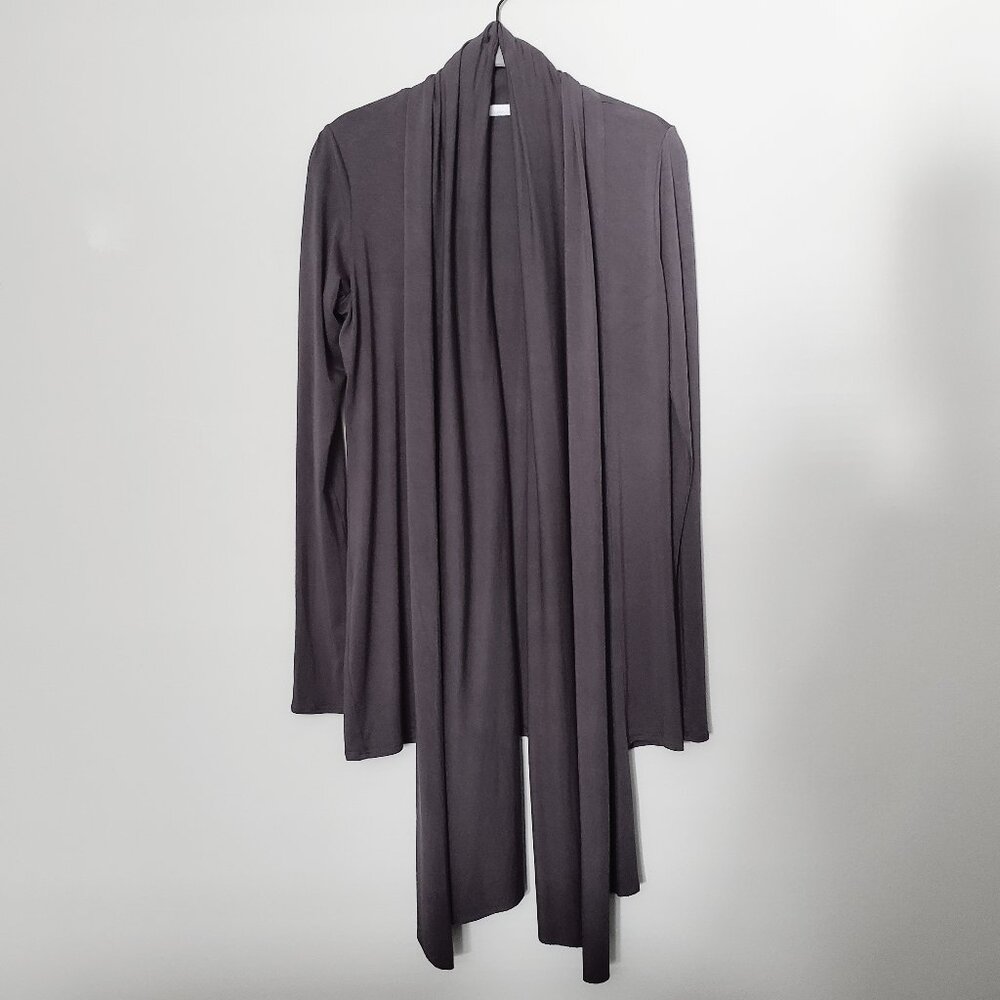Lauren Conrad Gray Modal Drape Front Cardigan - Small
